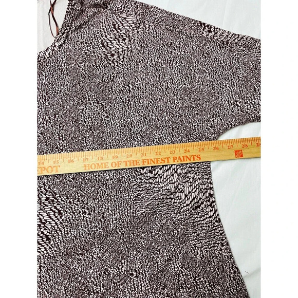 Melissa McCarthy Seven7 Tunic Top Sz 1x Blouse Burgundy Pebbled Faux Zip Womens - Picture 4 of 5